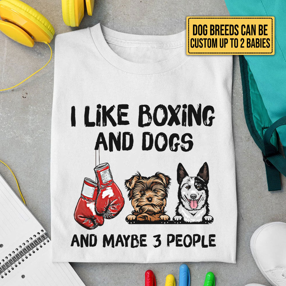 Personalized I Like Boxing And Dogs Shirt