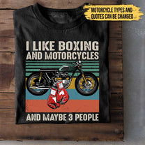 Personalized Love Motorcycles And Boxing Shirt