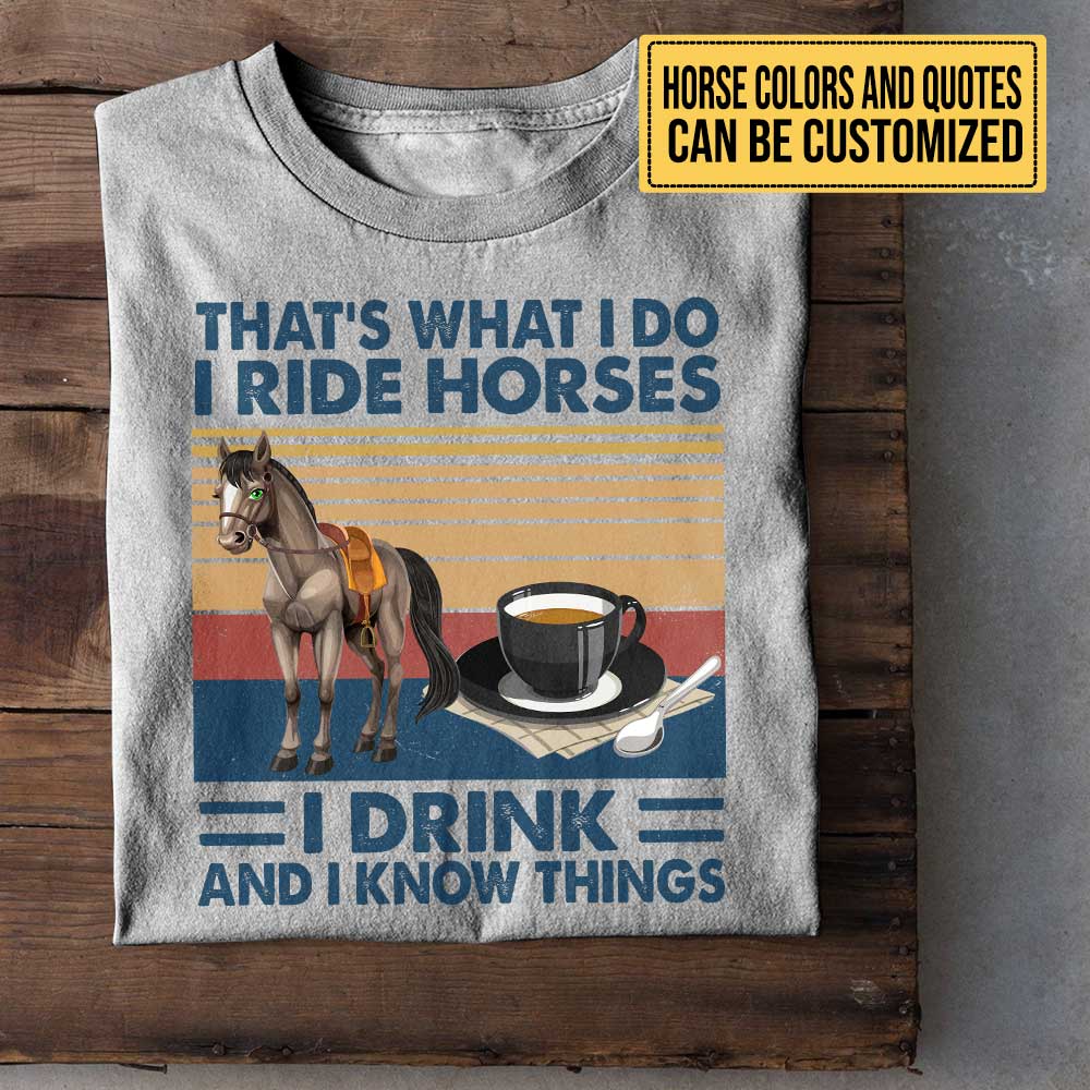 Like Horses And Coffee - Personalized Shirt