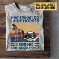 Like Horses And Coffee - Personalized Shirt