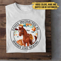 Love Horses And Baking - Personalized Shirt