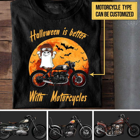 Personalized Halloween Is Better With Motorcycles Shirt