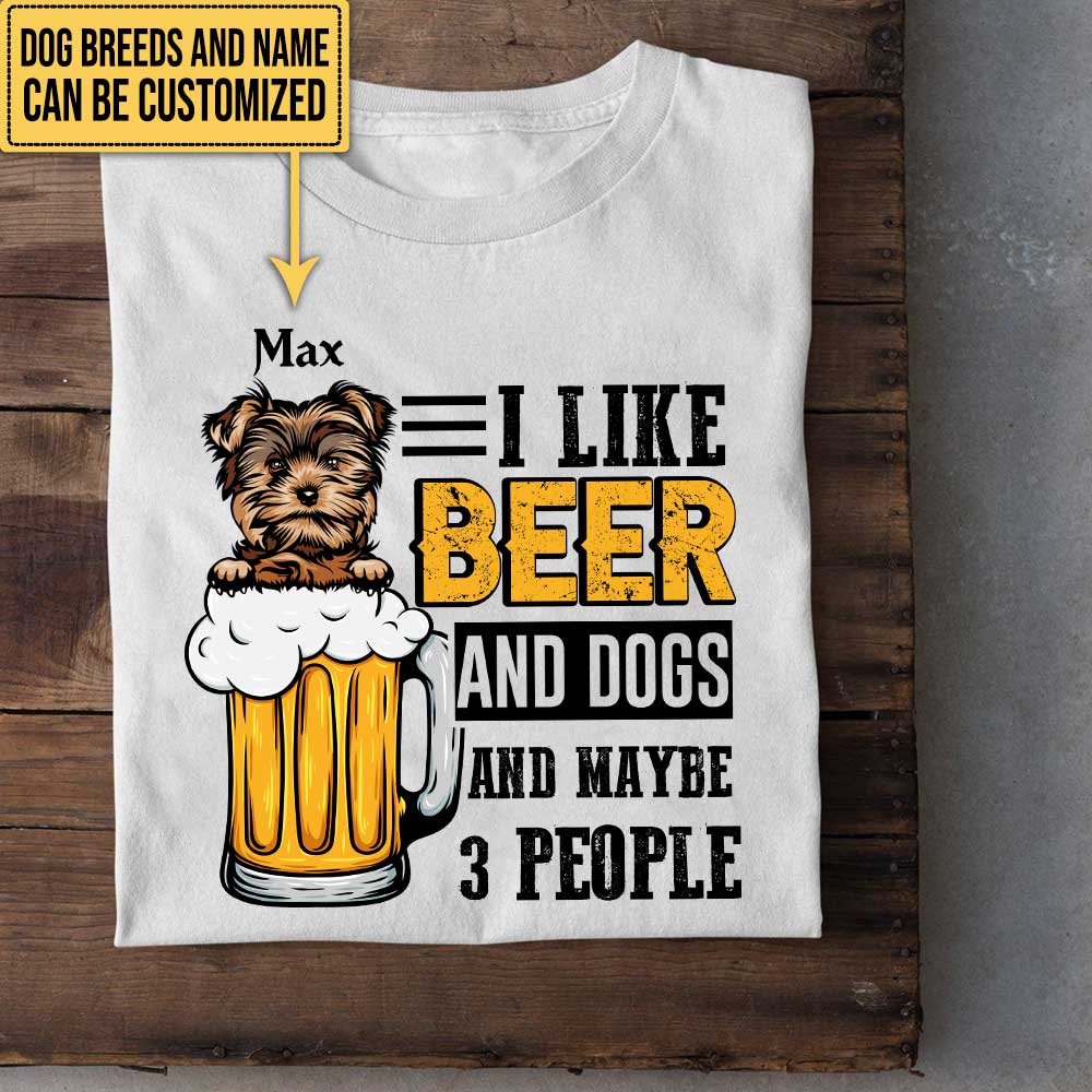 Personalized I Like Beer And Dogs Shirt