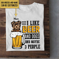 Personalized I Like Beer And Dogs Shirt