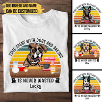 Personalized Time Spent With Dogs Is Never Wasted Shirt