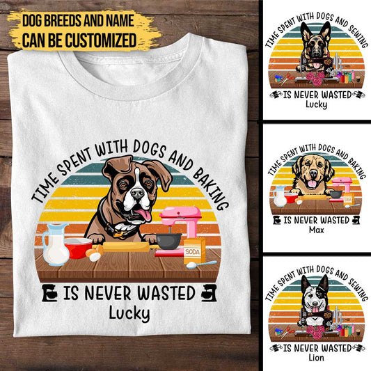 Personalized Time Spent With Dogs Is Never Wasted Shirt