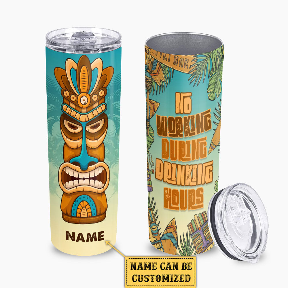 Personalized Tiki Bar Skinny Tumbler