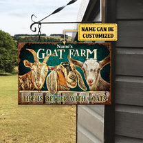 Personalized Goat Farm Classic Metal Sign