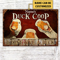 Personalized Duck Coop Metal Sign